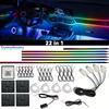 6/10/18 In 1 Car Ambient Light For BMW 64 Colors RGB Symphony Hidden LED Neon Strip Music APP Control Interior Atmosphere Lamp