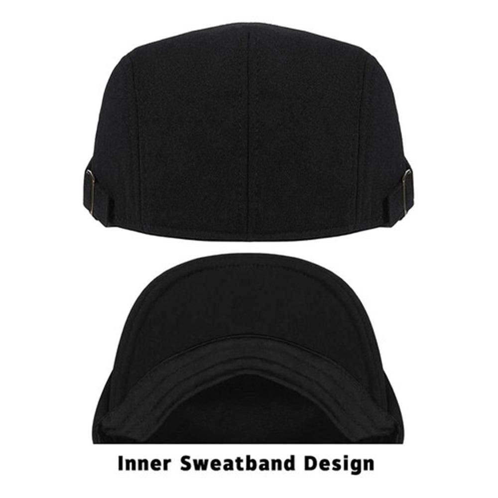 Beret Cap Men Adjustable Flat Vintage Hat