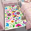 Floral Birds Bedroom Bedside Rug Mexican Day of The Dead Carpet for Living Room Non-Slip Laundry Room Runner Rug Bath Foot Mat
