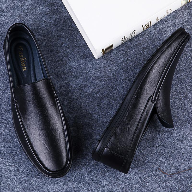 Fashion Fashion Style Male Casual Shoes Comfortable Loafers Luxury Genuine Leather Men's Driving Shoes Business Moccasins Slip on Flats