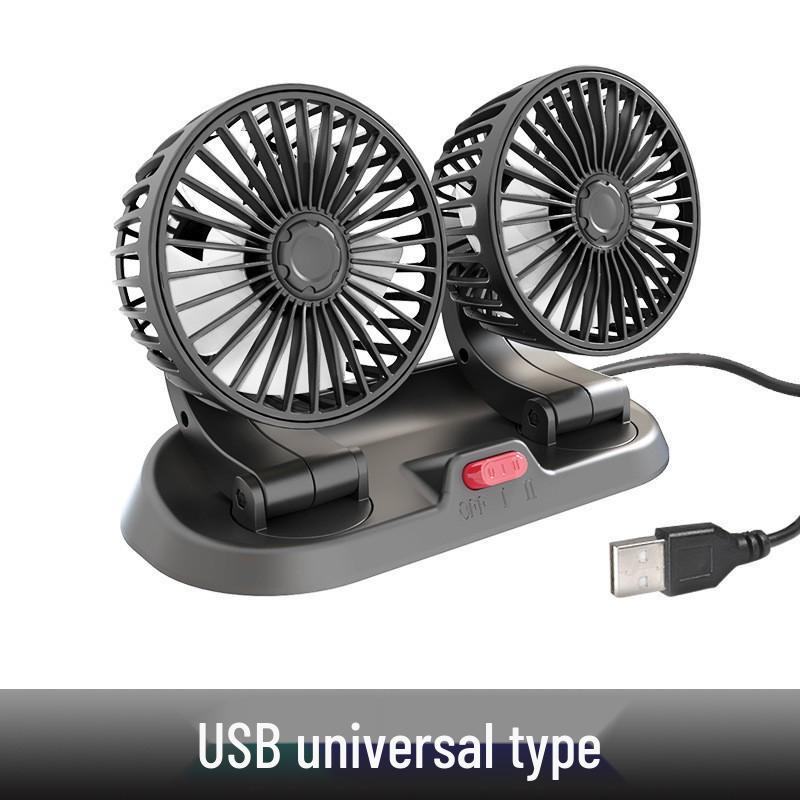 Universal Car USB Telescopic Small Fan for Rear Seat (12V/24V)