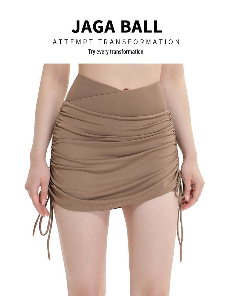 Women's High Waist Sporty Mini Skirt with Yoga Shorts - Fitness and Tennis A-Line Skirt