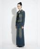 DILETTANTISME Piping Heart Denim Long Skirt