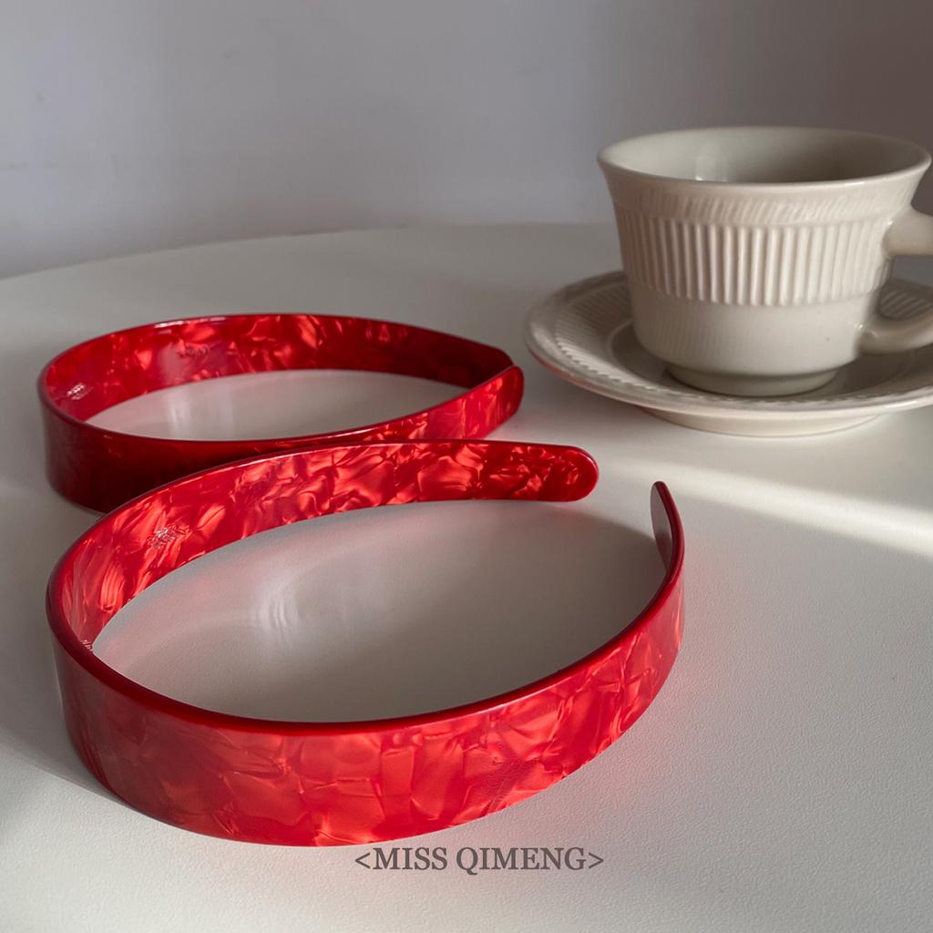 Acetat Haarband Rot Haarreif Haarbänder für Mädchen und Frauen Französischer Stil Mode Haaraccessoires