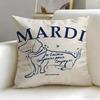 popular fashion brand Mardi Mercredi Cushion Cover Soft  EasyWash Pillow Case  Versatile for Couch Bed Travel and Office