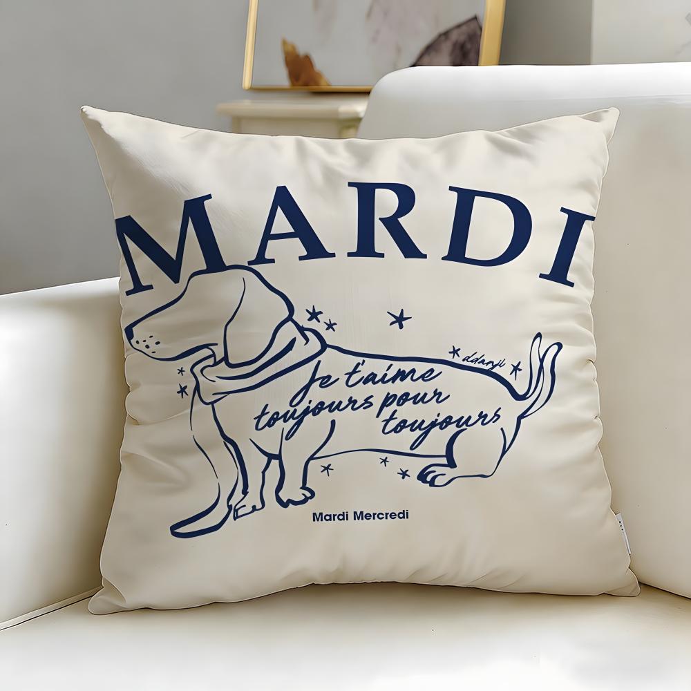 popular fashion brand Mardi Mercredi Cushion Cover Soft  EasyWash Pillow Case  Versatile for Couch Bed Travel and Office