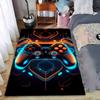Gaming Controller Design Carpet with Neon Orange and Blue Glow Suitable for Use As an Anti-slip for Living Room Bedroom Sofas