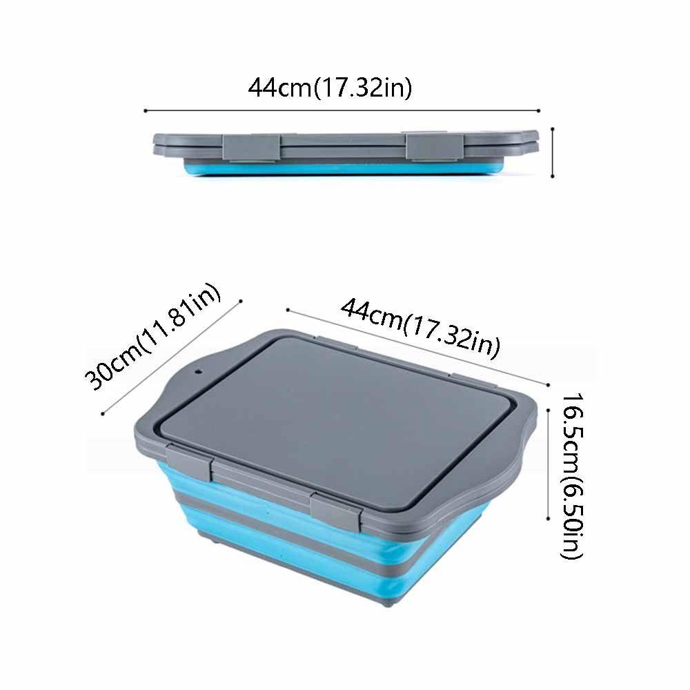 3 in 1 Folding Vegetable Board BPA Free Fruit Basket Collapsible Cutting Board  Household