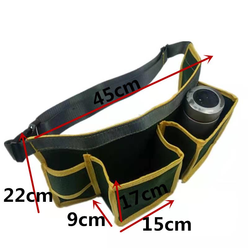 Extra Large Wear-Resistant Canvas Electrician Tool Bag with Shoulder Strap - Multifunctional Repair Bag