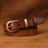 Genuine Leather Belt - Korean Style Trendy Top Grain Cowhide Jeans Belt