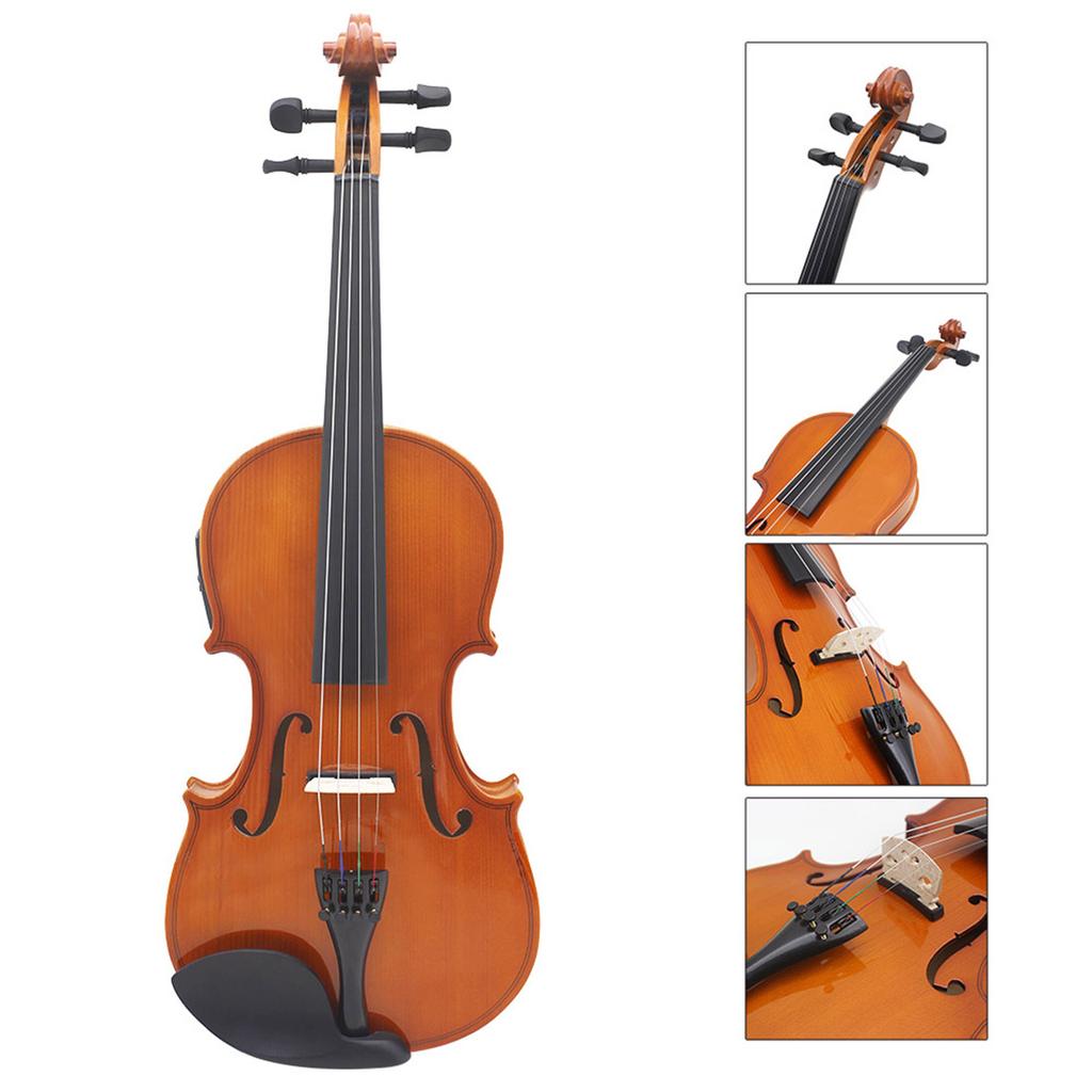 4/4 Electric Smart Violin Astonvilla  Acoustic EQ Natural Surface Maple Back Electric Violin Case Shoulder Rest Accessories