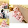 Peluche Maialino Cartone Animato con Pelo Corto per Regalo e Coccolare Bambini