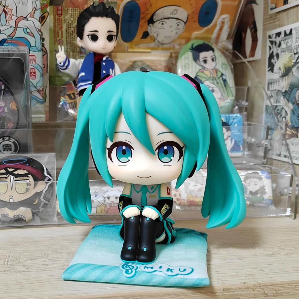 10CM Hatsune Miku Anime Figure Kawaii Pvc Model Doll Action Figurals Look Up Collect Ornaments Christmas Toys Gift