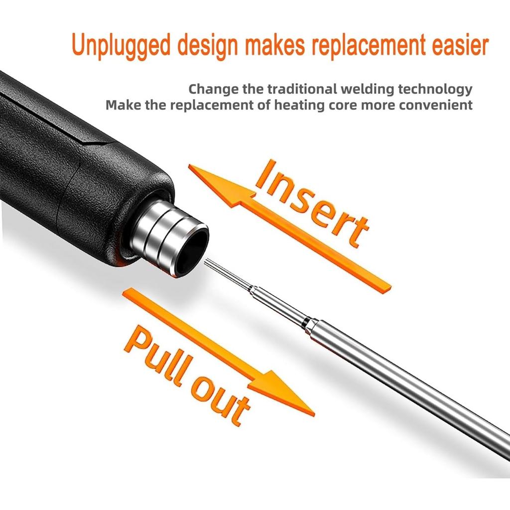 USB Rechargeable Portable Soldering Iron, 3 Speed Adjustable Temperature USB Electric Iron Mini Soldering Iron Kit Grey