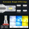 2pcs H7 H1 H8 H9 H11 9005 9006 LED Bulbs HB3 HB4 CSP LED Super Bright Headlight DRL Lamp 6000K White