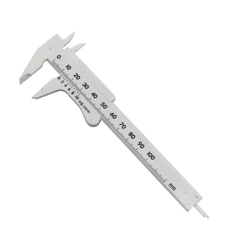 Antique-Style Plastic Vernier Caliper: 0-100mm Single Scale Student Measuring Tool