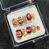 New Year Lion Dance Cartoon Girl Nail Art Stickers - Removable & Wearable, Handmade A679