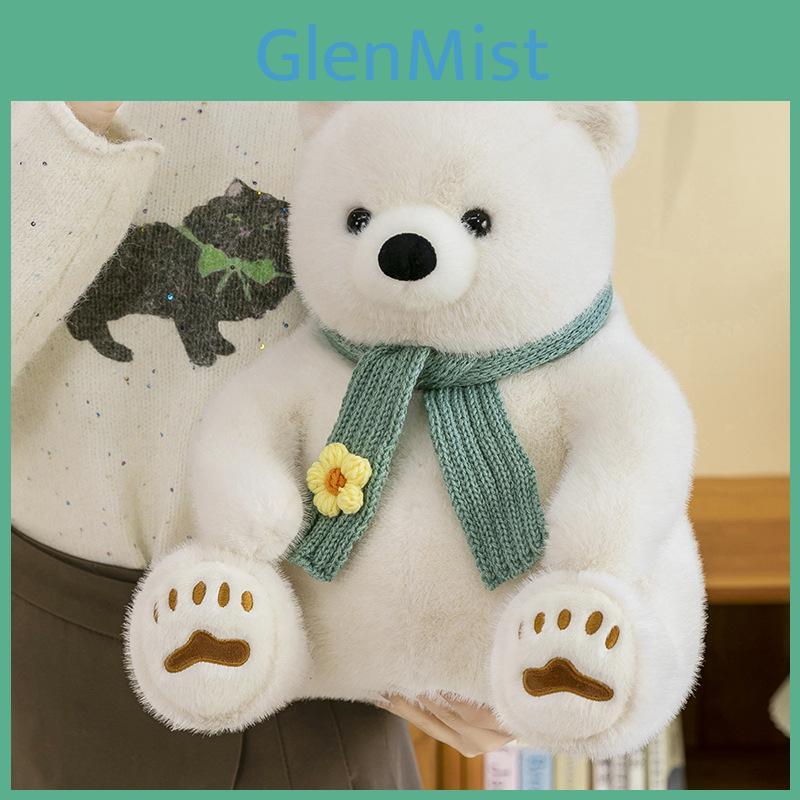 Teddy Bear Plush Toy With Pp Cotton Filling Soft Short Fur Stuffed Animal For Kids Bedroom Decor