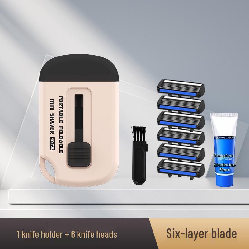 Razor Manual 5-Blade Retractable Portable Shaver for Men and Women's Hair Removal