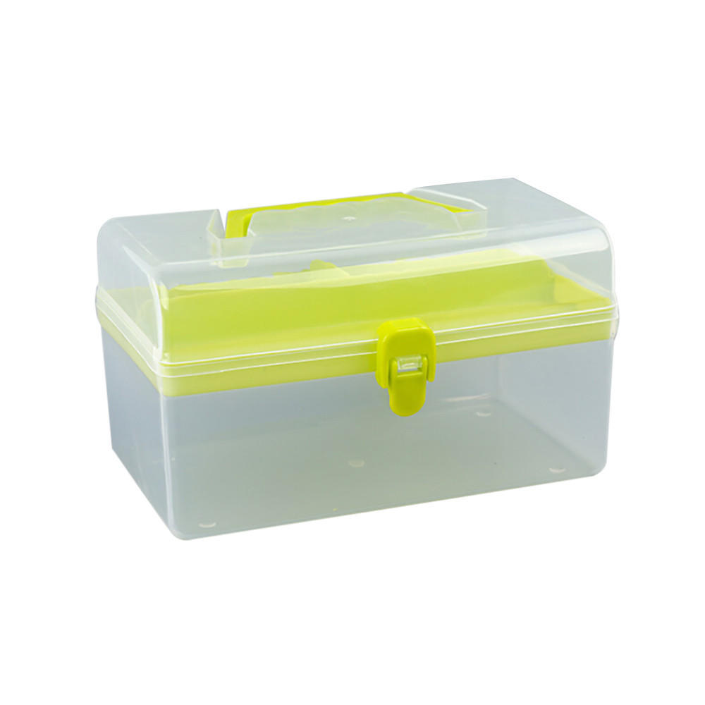 Clear Plastic Multipurpose Portable Handled Organizer Storage Box