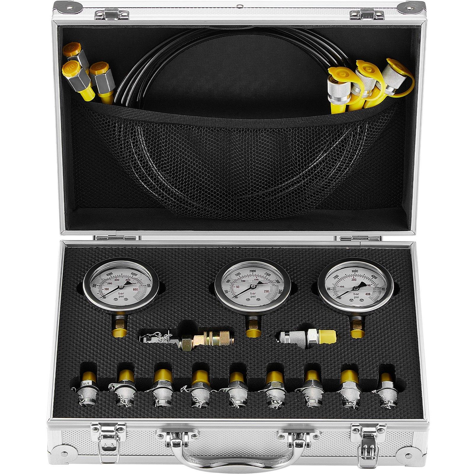 VEVOR Hydraulic Pressure Test Kit, 250/400/600bar