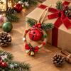 Rustic Holiday Ornaments Christmas Bell Pendant for Decor, Metal Hanging Ornament with Room Decor Hemp Rope Tree Wall And Door Decoration