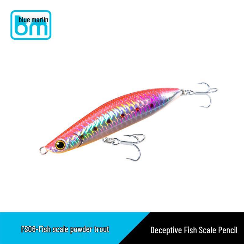 Bluefin Tuna Sinking Pencil: Ultimate Underwater Casting Lure for All Fish Layers, Perfect for Bass and Catfish.