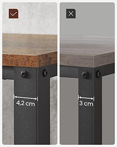 Coffee Table, Cocktail Table, Easy To Assemble, Industrial Side Table, Bedroom, with Metal Frame, with Storage Shelf,