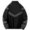 Mens Stand Collar Lightweight Windbreaker Jacket Fall 2026 Casual Sporty Outerwear Loose Fit Reflective Trim