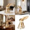 Handmade Artificial Glass Rabbit Statue Figurine Decorative Home Decoration Item For Bedroom Or Workspaces