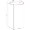 Plant Stand 2 Pieces Silver 30 X 30 X 60 Cm Steel