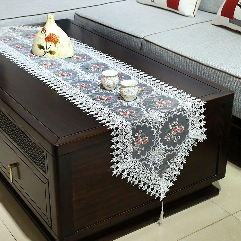 

Кружевной настольный флаг Американский флаг для обеденного стола Длинная скатерть Пылезащитная тканевая накидка для обувного шкафа Полотенце Европейская накидка для ТВ-тумбы Ткань для кофейного столика 40*120cm