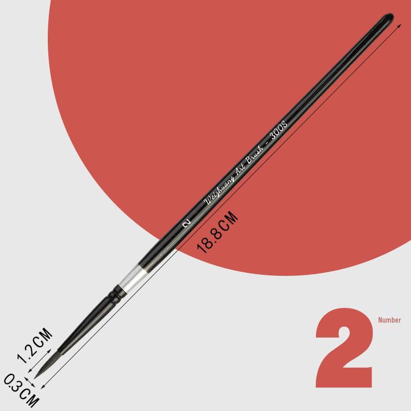 Red Round Head Watercolor Brush with Squirrel Imitation Nylon Hair for Adult Artists