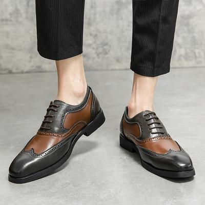 Brogue Men's Formal Leather Shoes Classic Fashion Gentleman Style Outdoor Leisure Business Party Office Men's Wedding Shoes -48