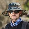 Summer UPF50+ Sun Hats For Women Men Camouflage Bucket Hat Breathable Mesh Hiking Fishing Hat Outdoor Male Beach Boonie Cap