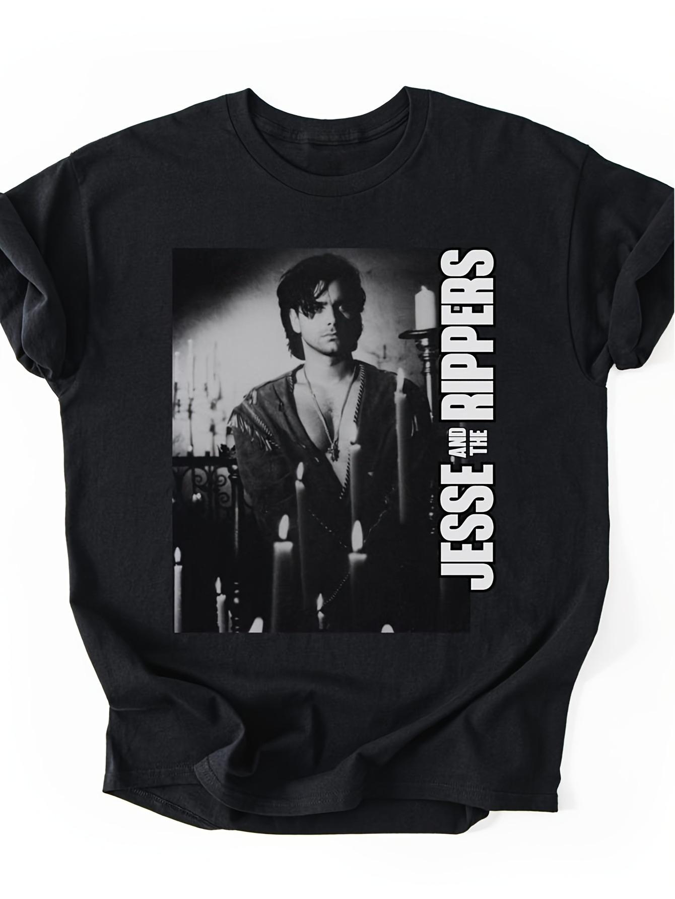 

Jesse The Rippers unisex adult Tshirt 90s retro style pure cotton couple streetwear top graphic t shirts oversized t shirt S