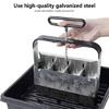 Reusable Soil Block Maker Tool Generates 4 Preformes Seedling Cubes Durable Gardening Equipment Steel