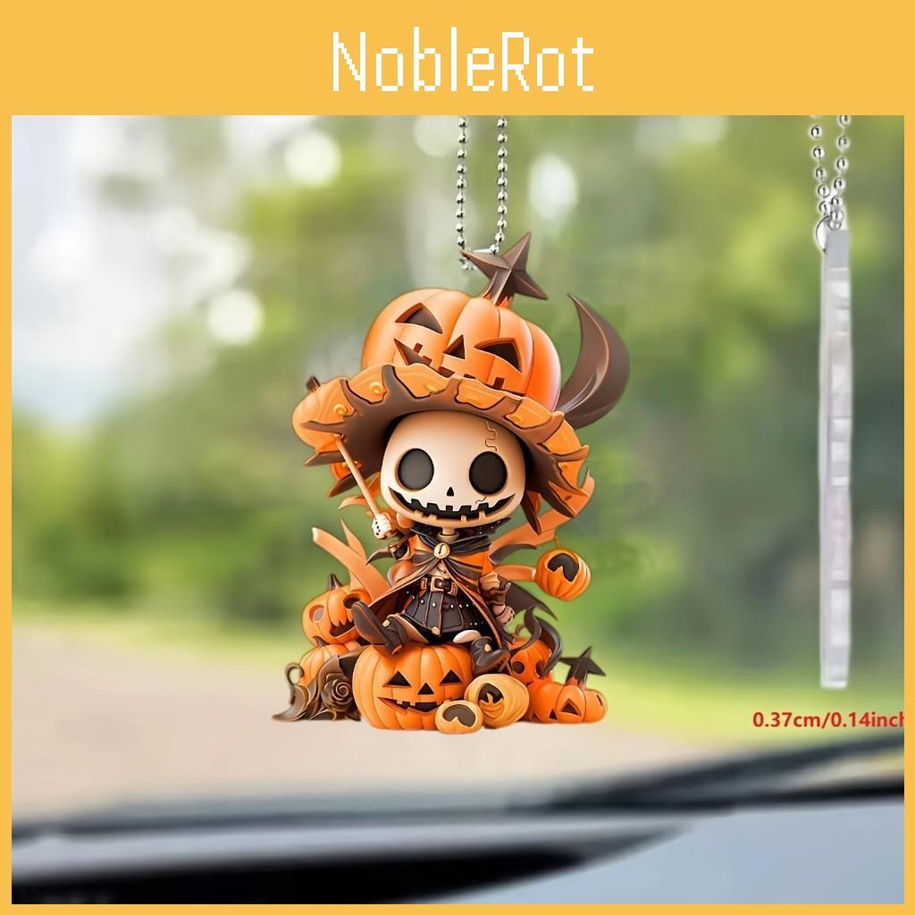 Cute Cartoon Skull Pumpkin Pattern Acrylic Pendant For Decoration Halloween