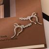 Exquisite And Sweet Full Diamond Streamer Bow Earrings Light Luxury High-End Sense Niche Simple Design Sense Earrings