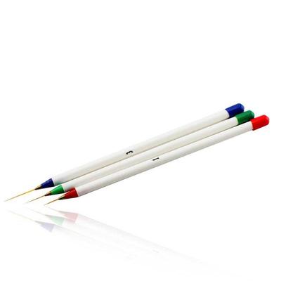 Penna Pittura Nail Art 3pz Strumenti Punte Nail Art Penna Smalto Pennello Disegno Striscia Liner Punteggiatura Unghie
