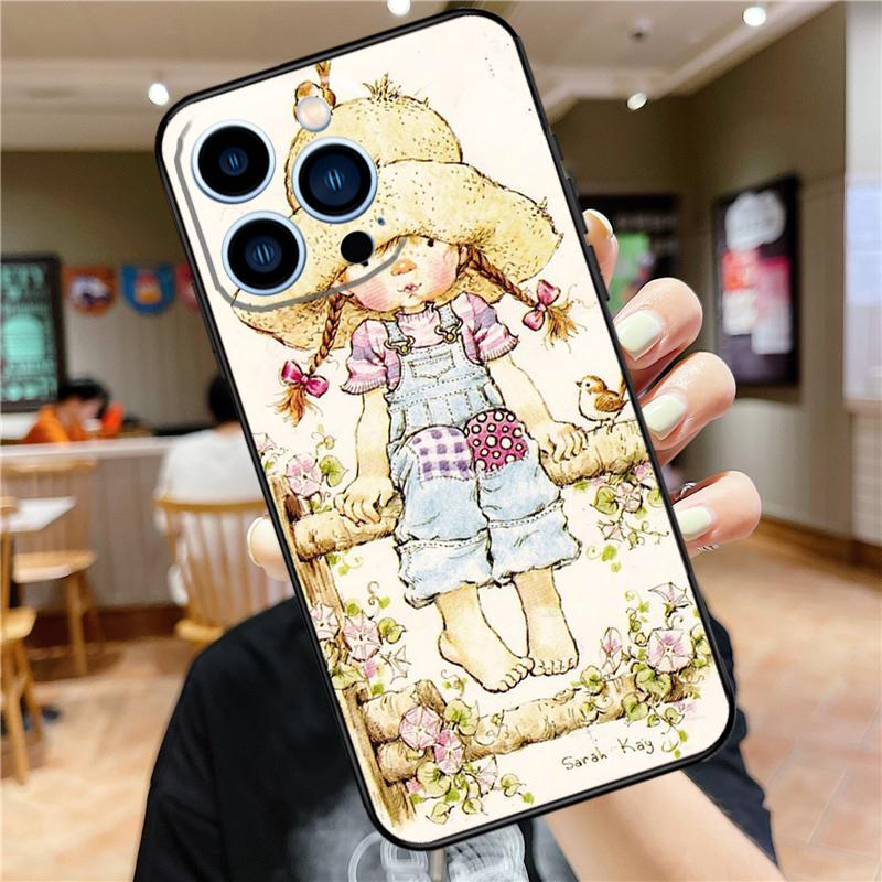 

Sarah Kay pattern Case For iPhone 17 16 15 13 12 11 14 Pro Max Mini Plus 16e 17 Air Bumper Cover Accessories iPhone 17Pro MAX