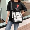 Contrast Color Student Tote Bag, Tutoring Bag, Canvas Messenger Bag, Junior High School Student Large-capacity Class Bag, Female