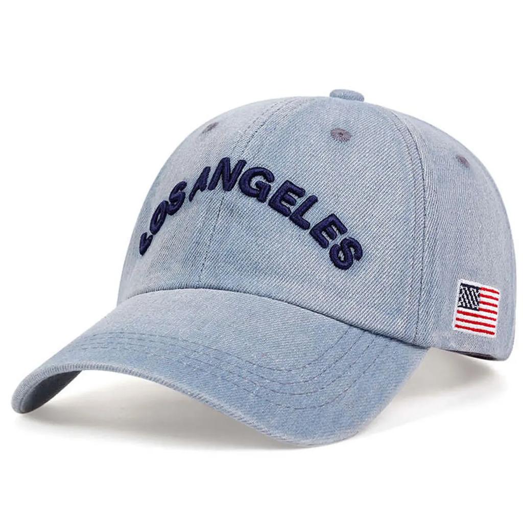 Unisex LOSANGELES Letter Embroidery Cowboy Baseball Caps Spring Autumn Outdoor Adjustable Casual Hats Sunscreen Hat Sports Cap