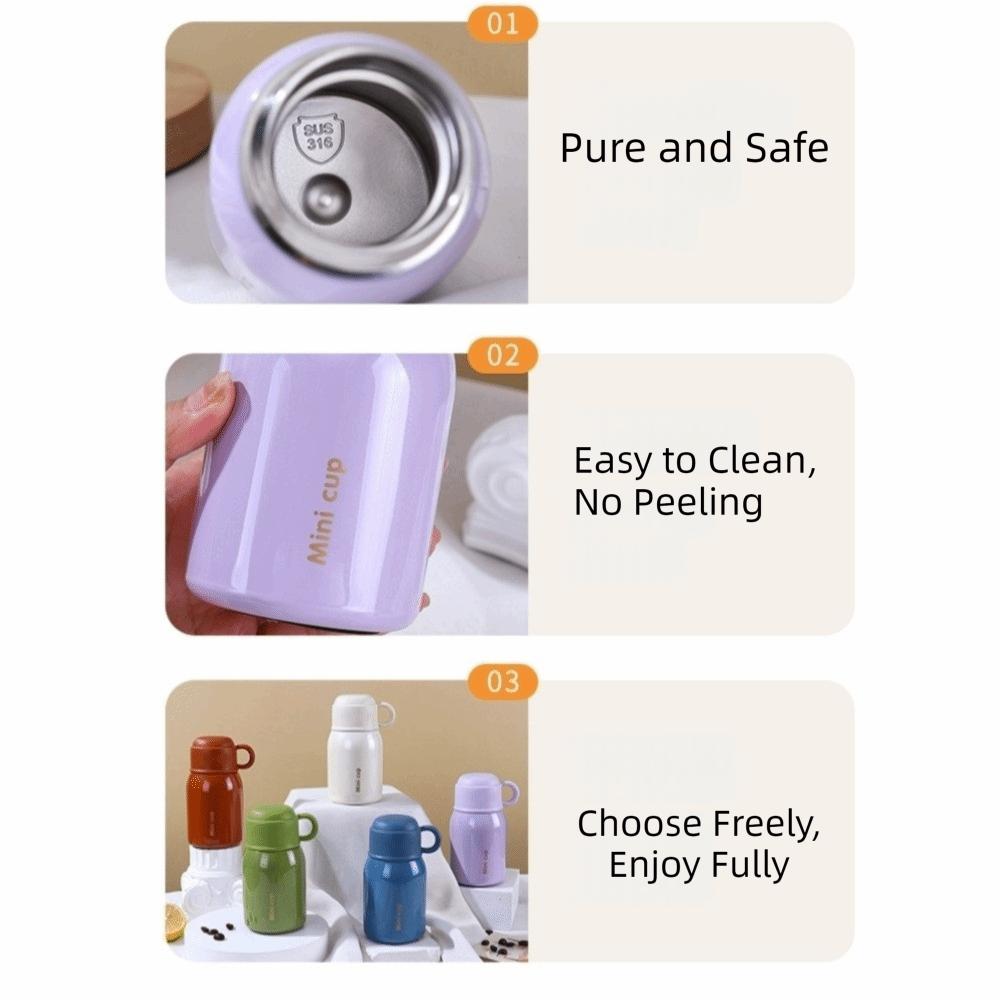 Double Layered Vacuum Flask 300ML Insulated Cup Minimalist Mini Pocket Cup  Sports