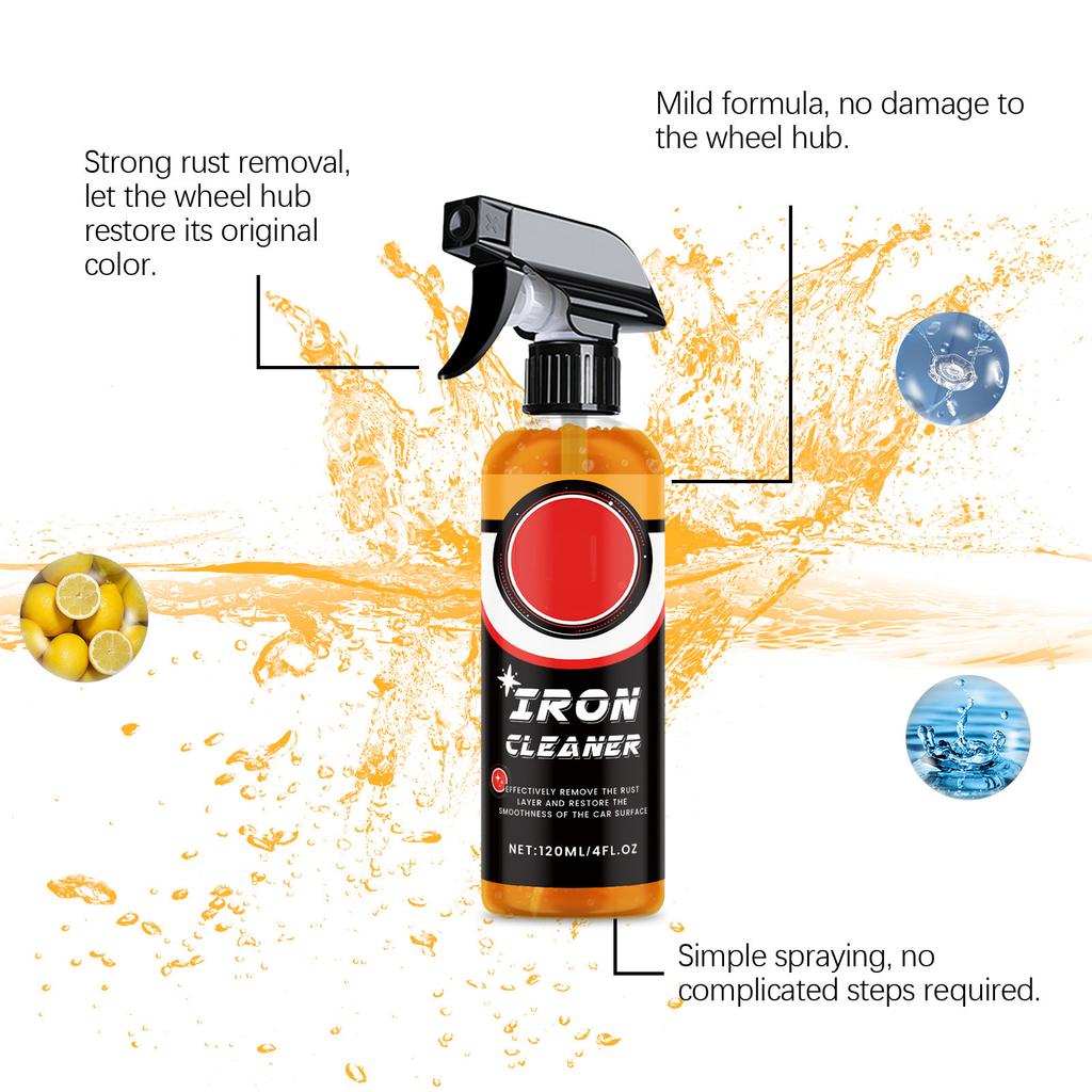Spray de Retrait de Rouille pour Voiture, Nettoyage des Pièces Métalliques, Saleté, Entretien, Spray de Retrait 120ml