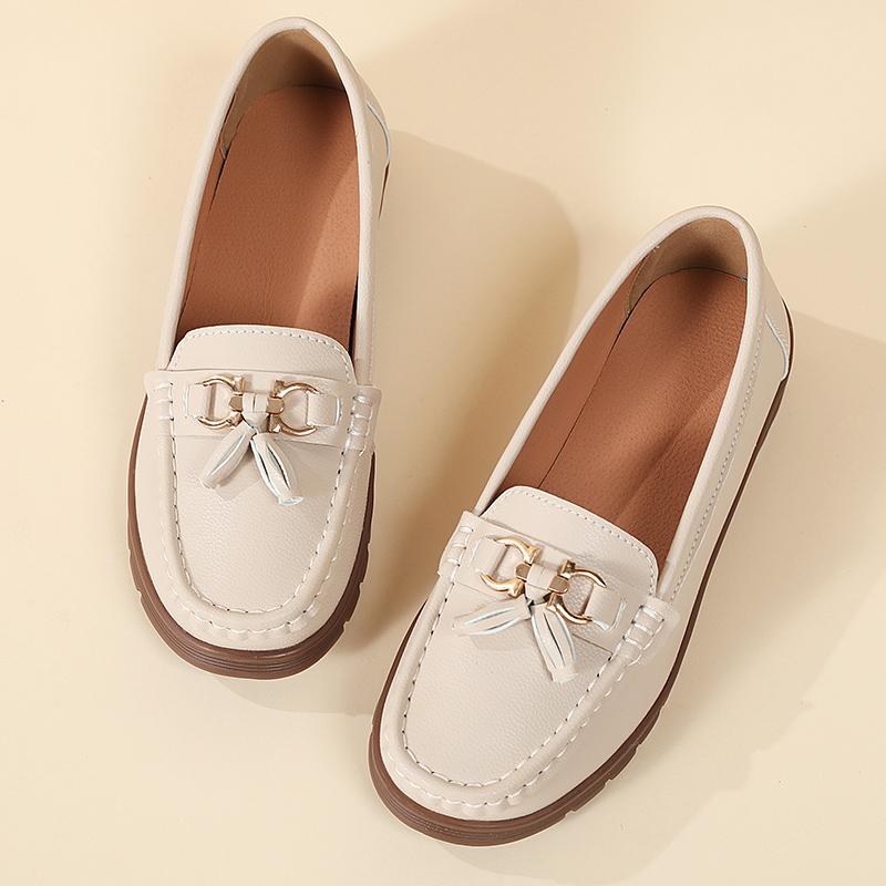 

Женские розовые мокасины кожаные туфли для вождения удобные балетки повседневные лоферы обувь для ходьбы для девочки EU:35 бежевый