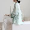 Women Loose Thin Section Tencel Sunscreen Shirt Summer See Through Hitching Outerwear Air Conditioning Cardigan Shaw