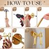 2PCS Decorative Bowknot Shape Curtain Clips Practical Metal Drapery Hook Space Saving S Hook Design for Living Room Bedroom decors