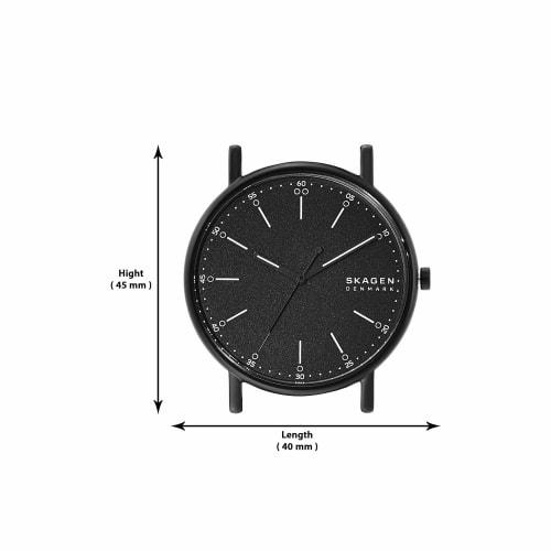 SIGNATUR Three-Hand Midnight Steel Mesh Watch