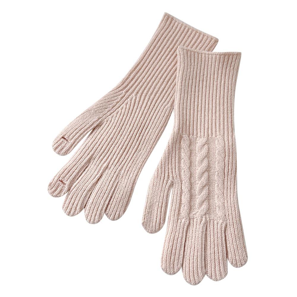 Touch Screen Wool Gloves Solid Color Ski Gloves Full Finger Gloves  Winter Outdoor Activities
